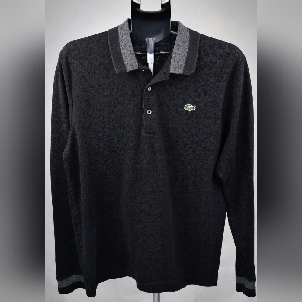 Lacoste 100% Cotton Preppy Elevated Basic Long Sl… - image 1